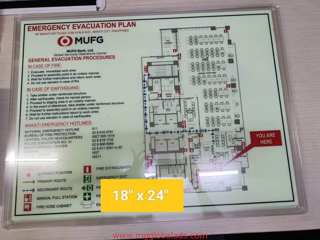 evacuation map | sign maker