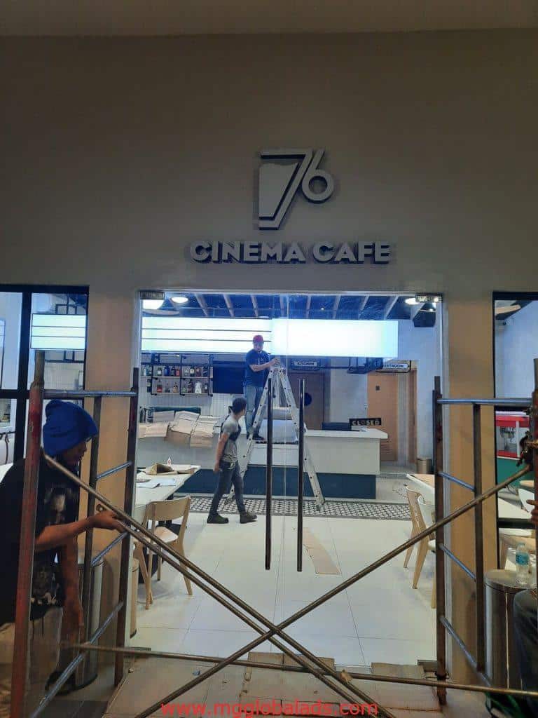 acrylic sign | cinema 76 cafe