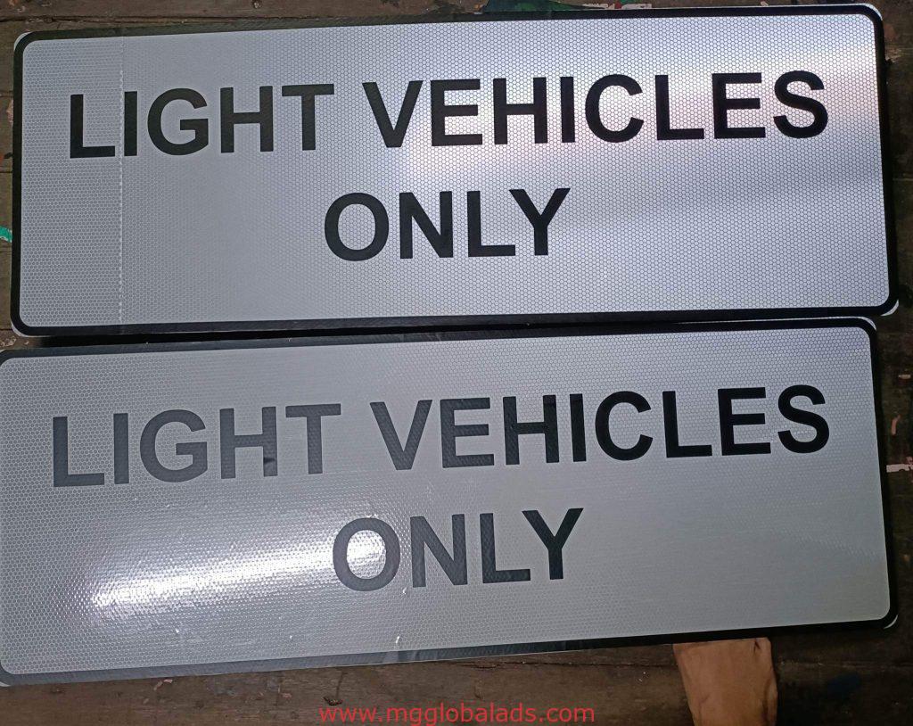 reflectorized traffic sign