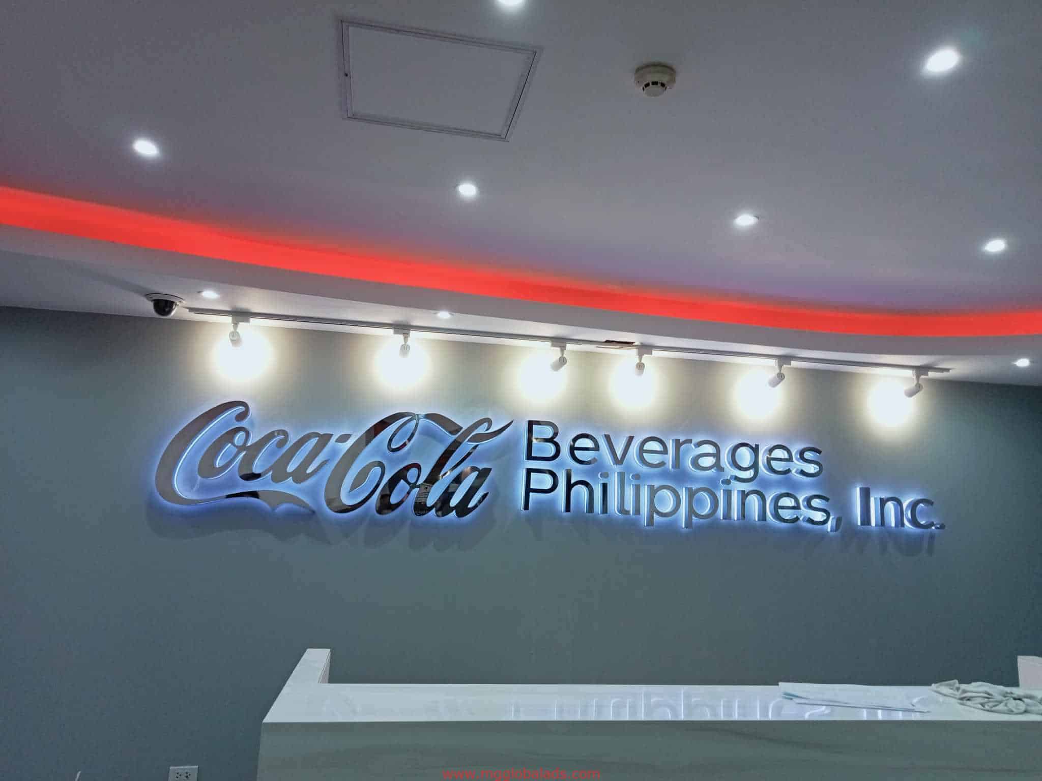 coca cola signage | stainless sign