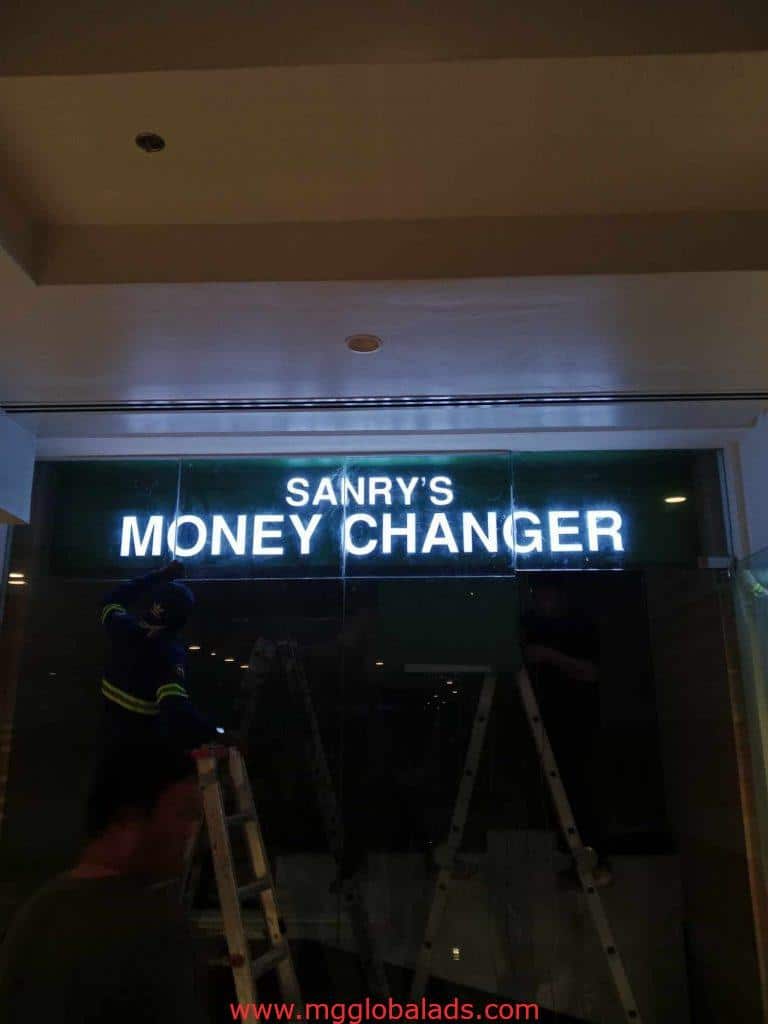 acrylic sign | sanry money changer