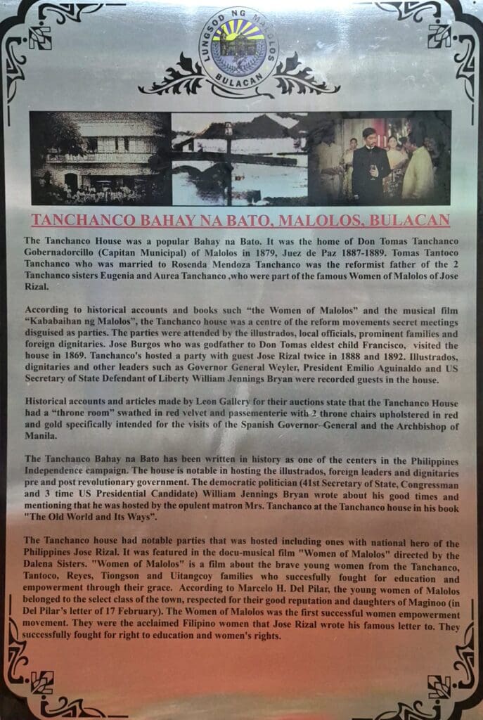 stainless historical information signage with decorative border, Malolos Bulacan, sign maker Philippines by M&G Global Ads.