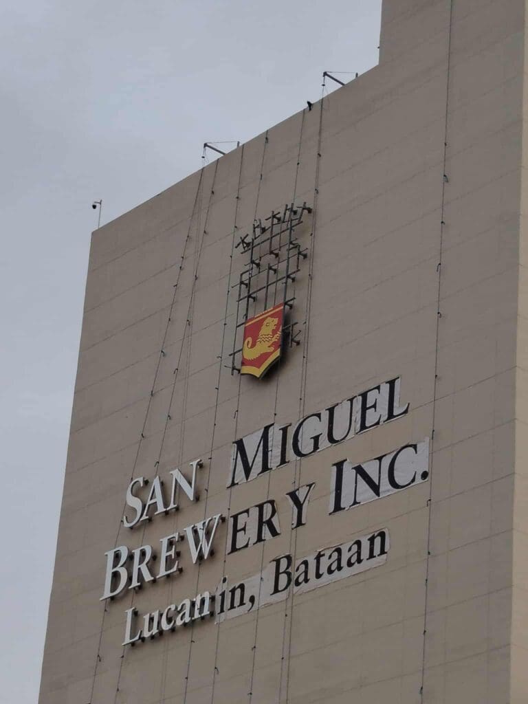 Building outdoor signage for San Miguel Brewery Inc. in Lucanin, Bataan by sign maker Philippines, by M&G Global Ads.