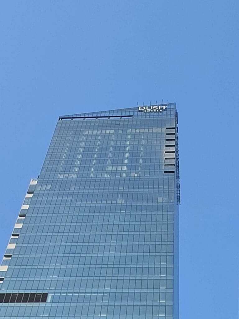 Dusit Thani building logo acrylic signage, outdoor, Metro Manila, sign maker Philippines by M&G Global Ads.