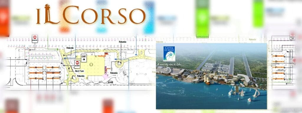 Il Corso mall parking and wayfinding signage site plan with logo, Cebu City, sign maker Philippines by M&G Global Ads.