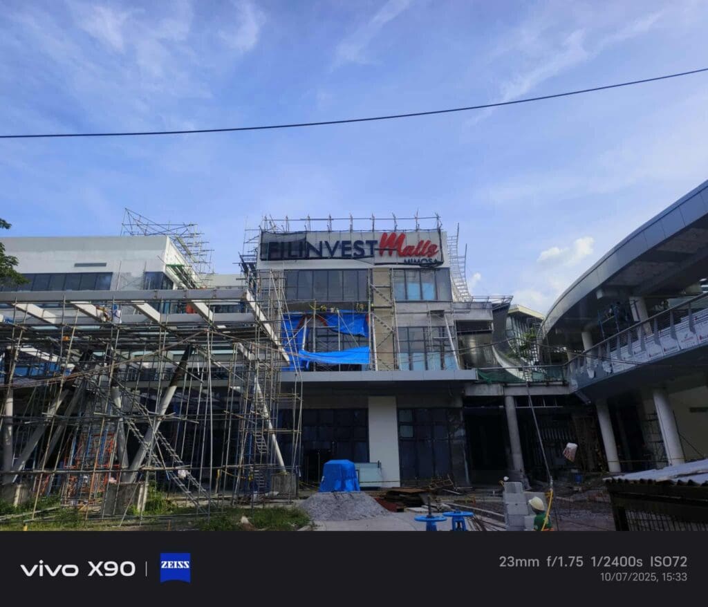 BILLINVEST Mall building signage, likely acrylic or outdoor type, on facade in Metro Manila by sign maker Philippines M&G Global Ads.