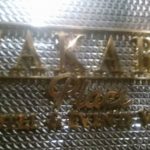 Brass engraving or brass signage