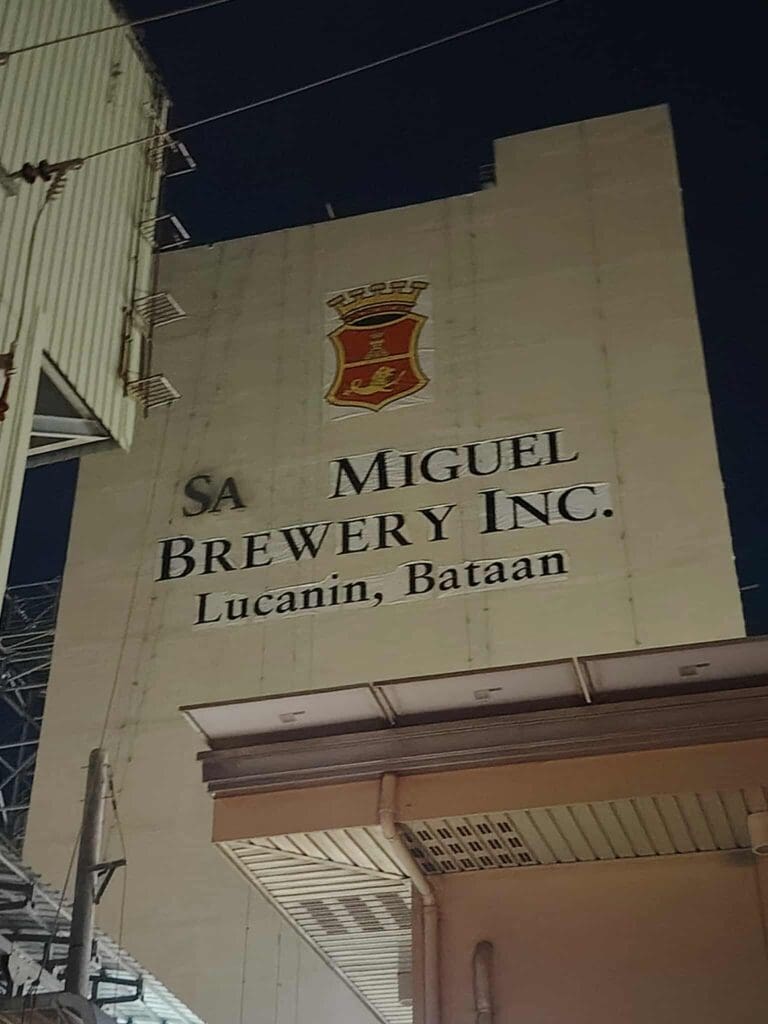 Outdoor building signage for San Miguel Brewery Inc. in Lucanin, Bataan by sign maker Philippines, by M&G Global Ads.