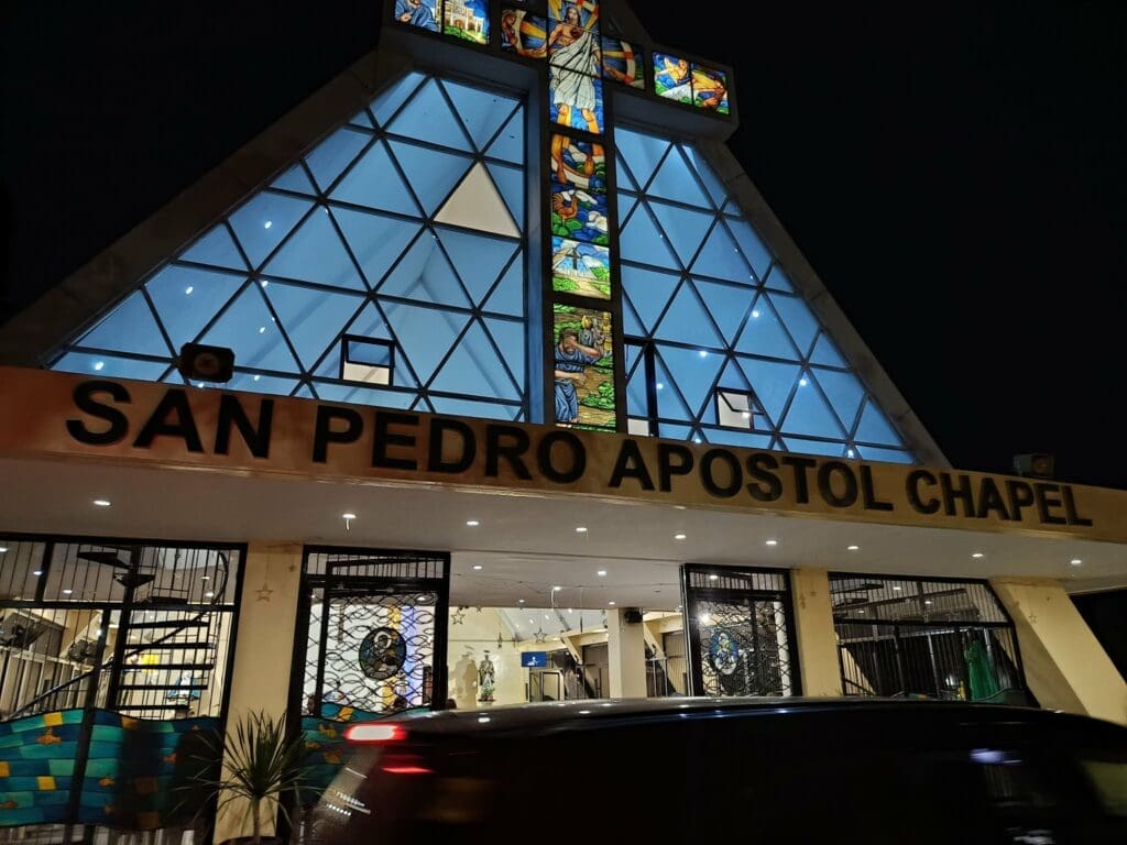 Outdoor building signage SAN PEDRO APOSTOL CHAPEL acrylic sign, Metro Manila, sign maker Philippines by M&G Global Ads.