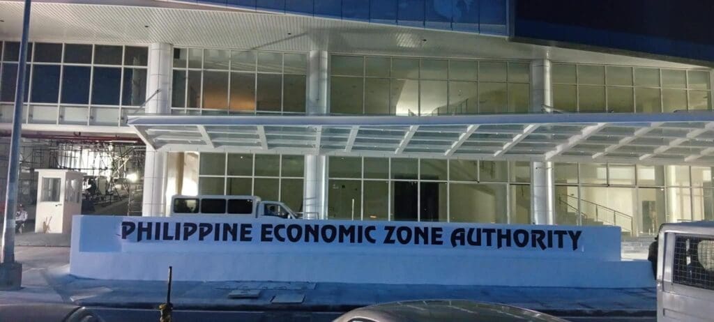 PHILIPPINE ECONOMIC ZONE AUTHORITY outdoor building signage, Metro Manila, sign maker Philippines by M&G Global Ads.