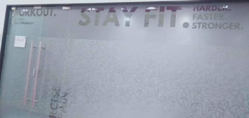 Frosted-sticker-glass-Gym-signage