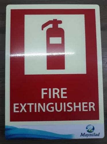 photoluminescent sign | safety signage | fire extinguisher