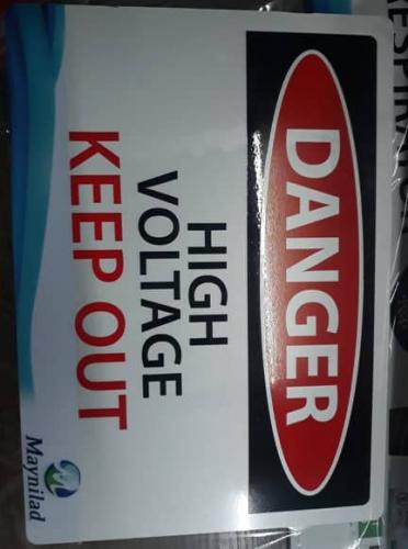 reflectorize sign | safety signage | danger high voltage