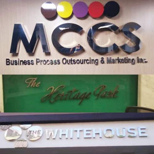 sign maker philippines | metal sign maker | mccs | stainless signage