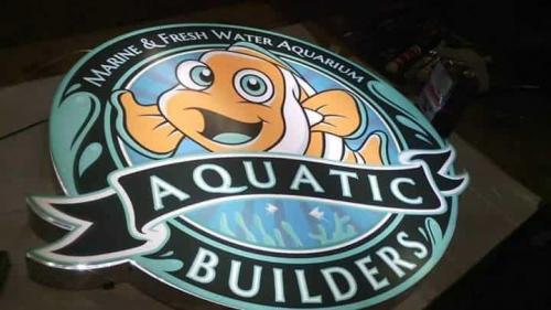 aquatic building - acrylic signage 