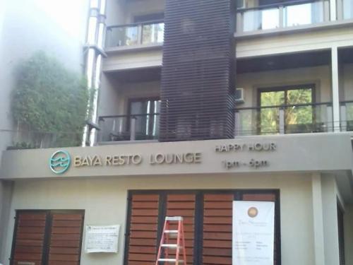 baya resto lounge - acrylic sign - building signage