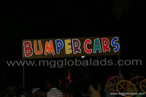 bumper cars - acrylic sign