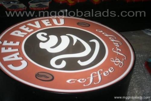 cafe reveu - acrylic sign 