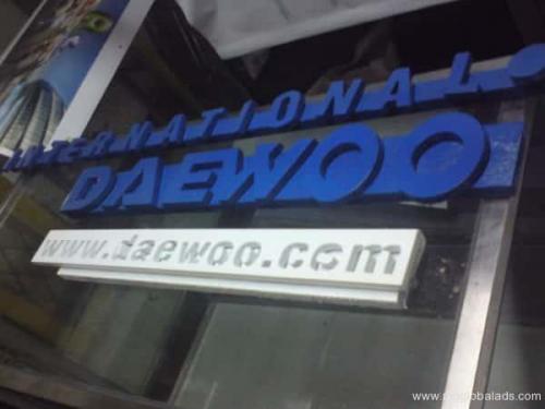 daewoo - acrylic sign