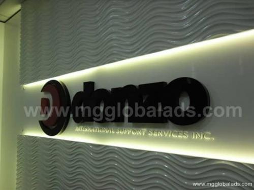 donzo - acrylic sign - office signage - 2
