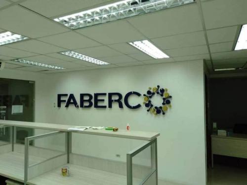 faberc - acrylic sign - office signage