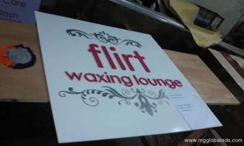 flirt waxing lounge - acrylic signage