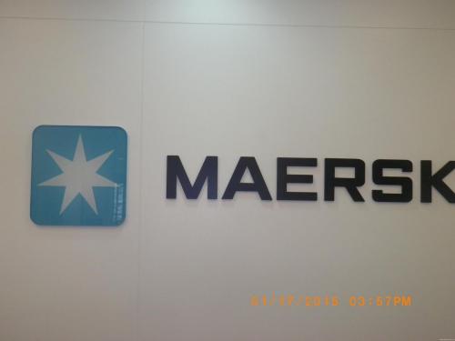 maersk - acrylic sign - office signage