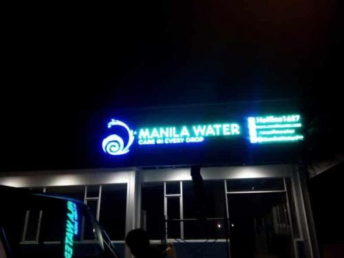 manila water - acrylic sign - business signage