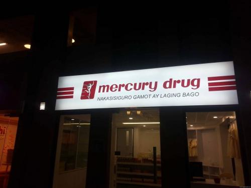 mercury drug - acrylic sign - store signage