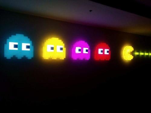 pacman - acrylic signage - lobby signage