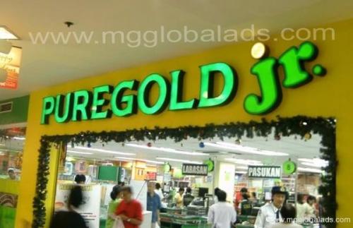 puregold jr - acrylic sign - store signage
