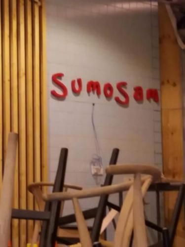 sumosam - acrylic sign