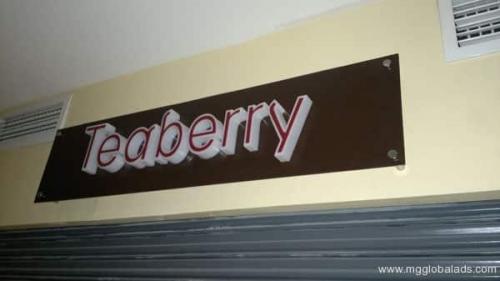 teaberry - acrylic sign - sign maker